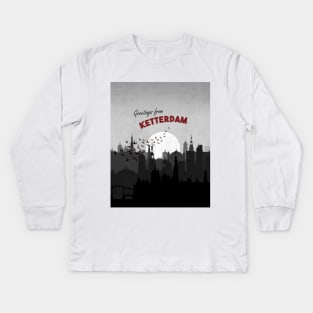 Ketterdam Vintage Greeting Card (Six of Crows) Kids Long Sleeve T-Shirt